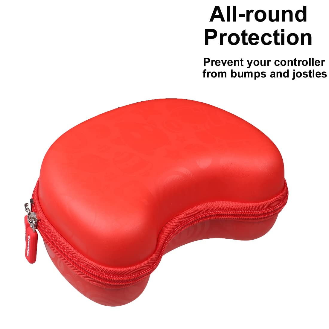 Travel PU Red Game Controller Carrying FLCCase Gaming Accessory Case (PS3, PS4, PS5)