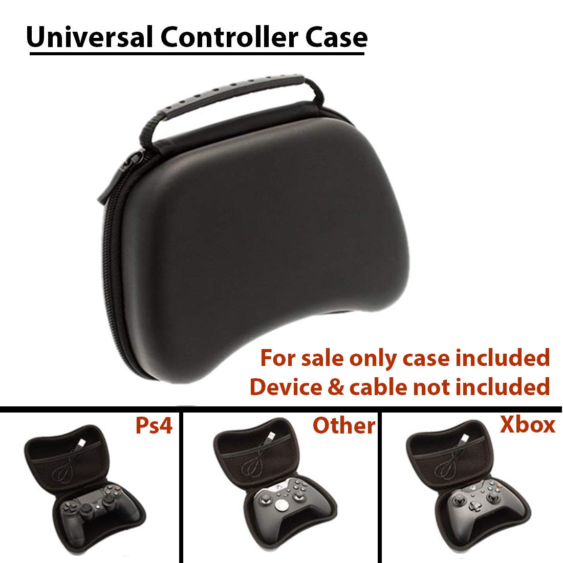 Travel EVA Game Controller Carrying Case Gaming Accessory Box (for Xbox One, Xbox, Xbox 360, PS3, PS4, PS5 PS2)