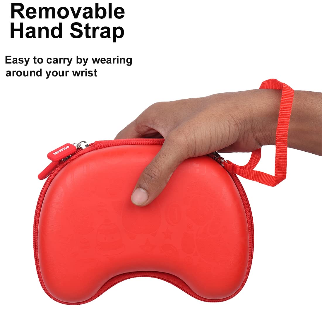 Travel PU Red Game Controller Carrying FLCCase Gaming Accessory Case (PS3, PS4, PS5)