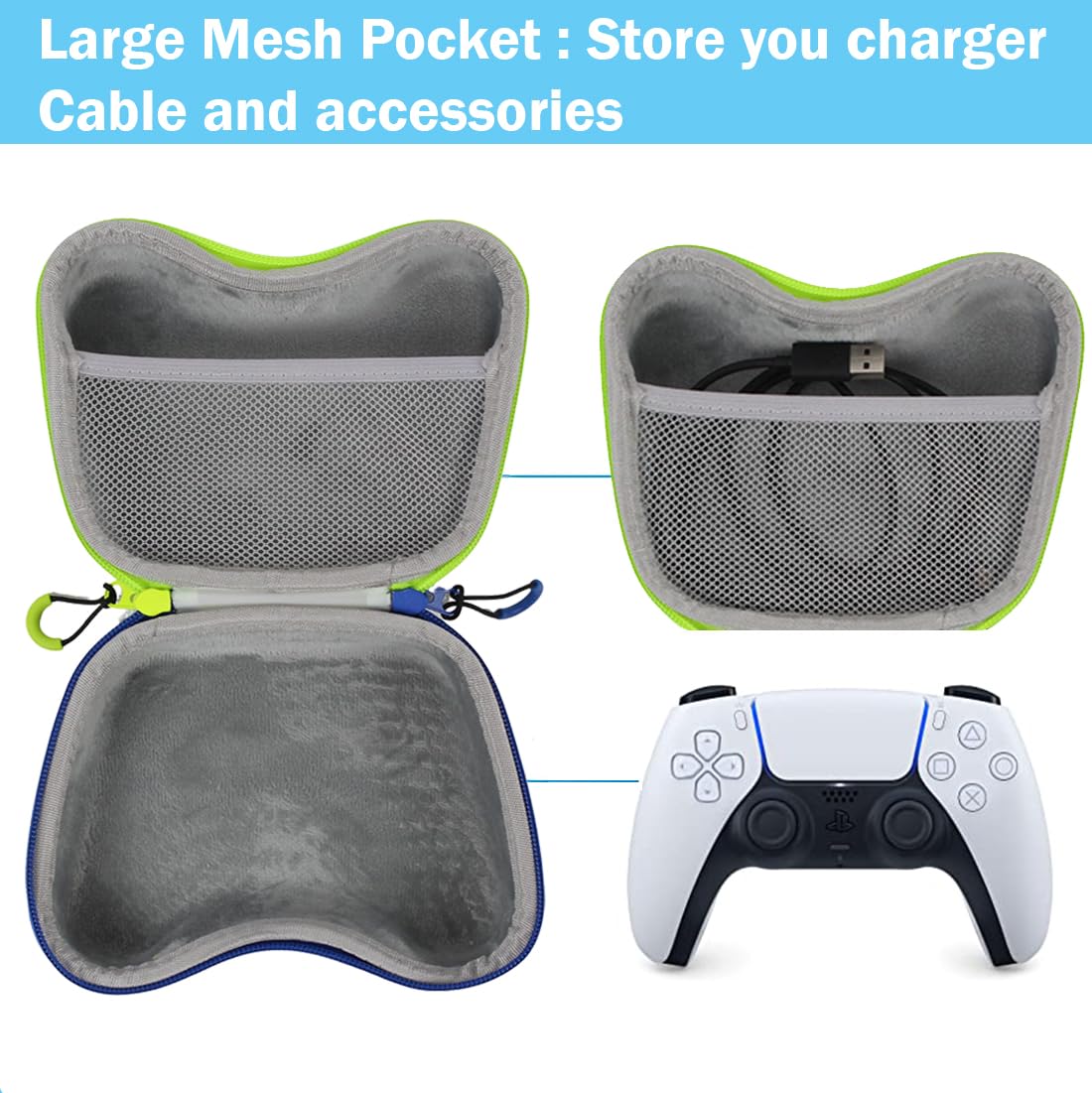 Multcolor Universal Travel EVA Game Controller Carrying Case Gaming Accessory Box (for Xbox One, Xbox, Xbox 360, PS3, PS4, PS5 PS2)