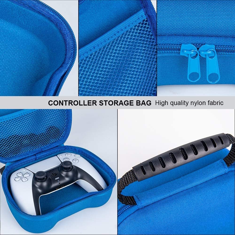 Controller Gamepad Carry Case - Ultimate Protection Compatible for PS5/PS4/PS3/Switch Pro/Xbox Joysticks Waterproof, Scratch Protection, Durable Shell - Blue