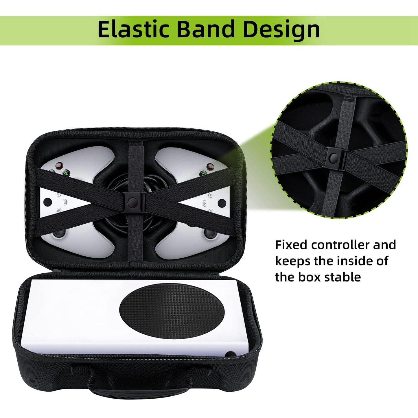 Travel Case Compatible with Xbox Series S - Hard Shell Series S Carrying Case with Protective Foam Compartments for Console, Controller, HDMI Cable (Xbox Series S, Black)