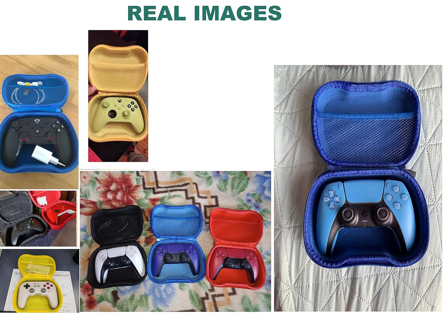 Controller Gamepad Carry Case - Ultimate Protection Compatible for PS5/PS4/PS3/Switch Pro/Xbox Joysticks Waterproof, Scratch Protection, Durable Shell - Blue