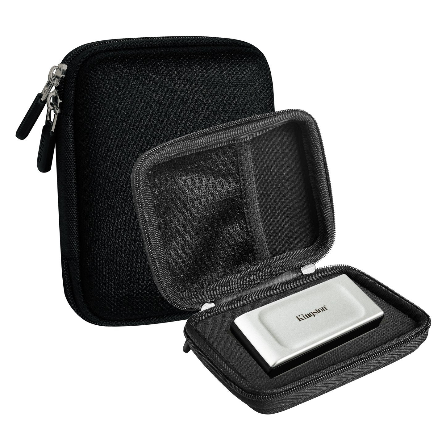 SSD Case Portable Carrying for Kingston XS1000 | XS2000 | XS1000R SSD High Performance Portable,Travel Case Protective Cover Storage Bag (Hard|EVA|Black)