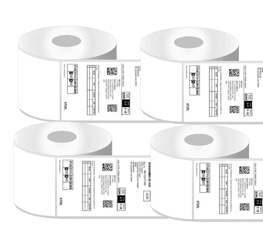 Thermal Shipping 400 Labels Printer Sticker Roll (White, 4"x 6") Pack of 4