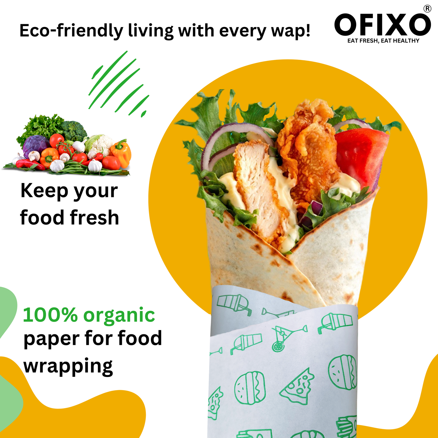 Food WRAP Multipurpose | 50 Meter | Food Wrapping Paper (Pack of 1)