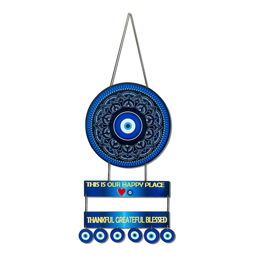 Evil Eye Designer Decorative Wall Hanging Art MDF Wooden Wall Hanger for Livingroom | Bedroom | Wall Art for Home Décor | Office | Café | Gift (Multi_color)