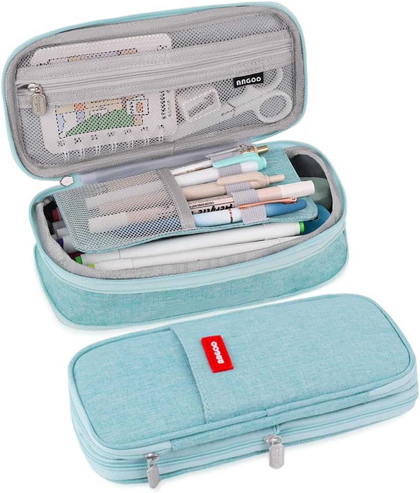 Pencil Case Aesthetic Special Cute Pencil Pouch for Girls Stylish Pencil Pouches for Stationary Boys Pouch for School College Students Multifunctional aesthetic Pencil Case for Kids (LIGHT BLUE)