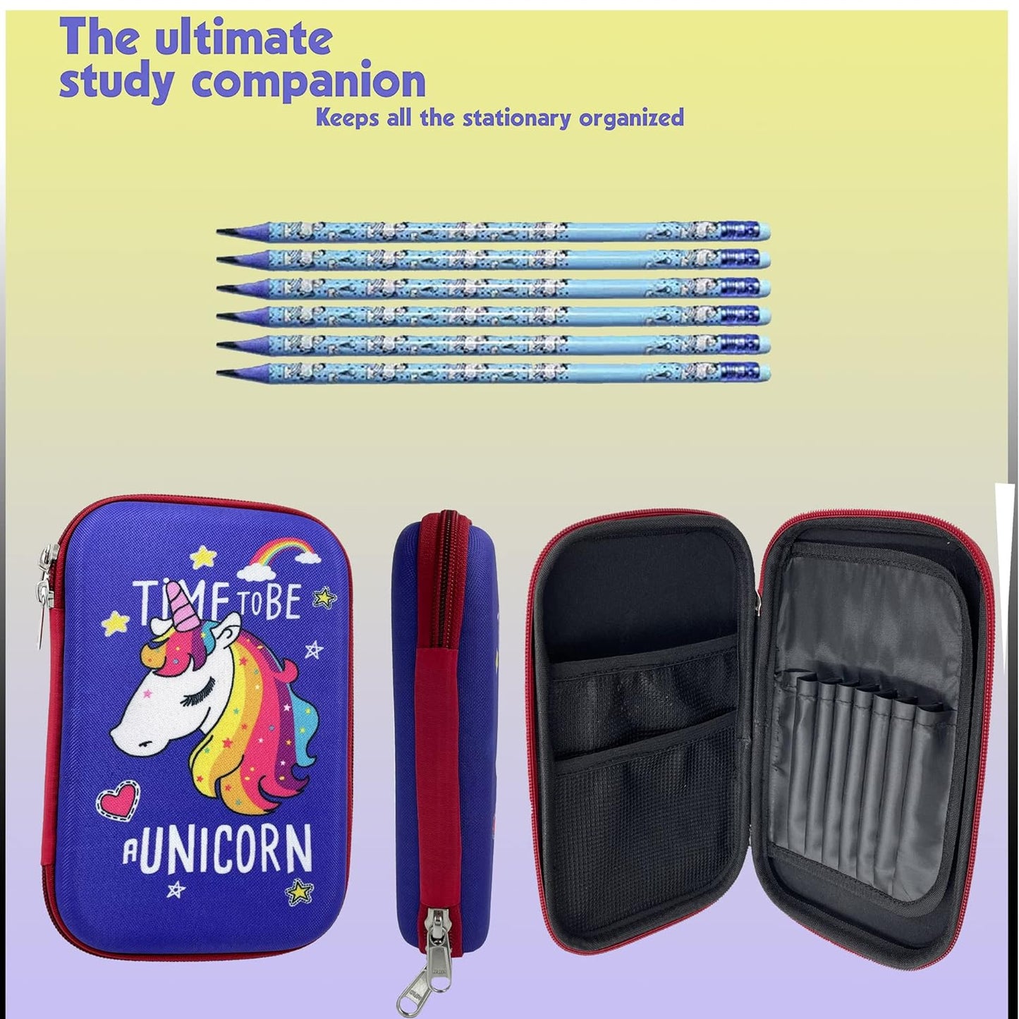 OFIXO A-Unicorn Design EVA Pencil Case for Kids - OFIXO