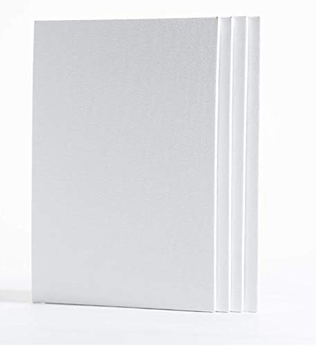 OFIXO Cotton Canvas Board Medium Grain 6 X 6 Inch - Pack of 6 - White - OFIXO