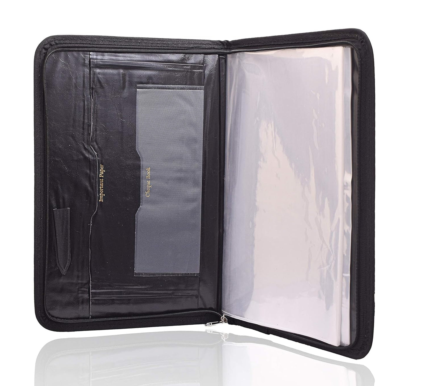 Black File Folder Leatherette Material Professional File Folders 20 Leafs (Size-B4)