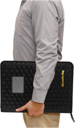 Black File Folder Leatherette Material Professional File Folders 20 Leafs (Size-B4)